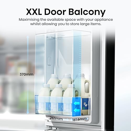 RQ5P470SMFE Wifi Connected American Fridge Freezer Cross Door with Water Dispenser, No Frost, 482 liters, Black Stainless Steel - E Rated, Noise level: 37 decibels, H178.5 x W79.4 x D69.8 (cm)