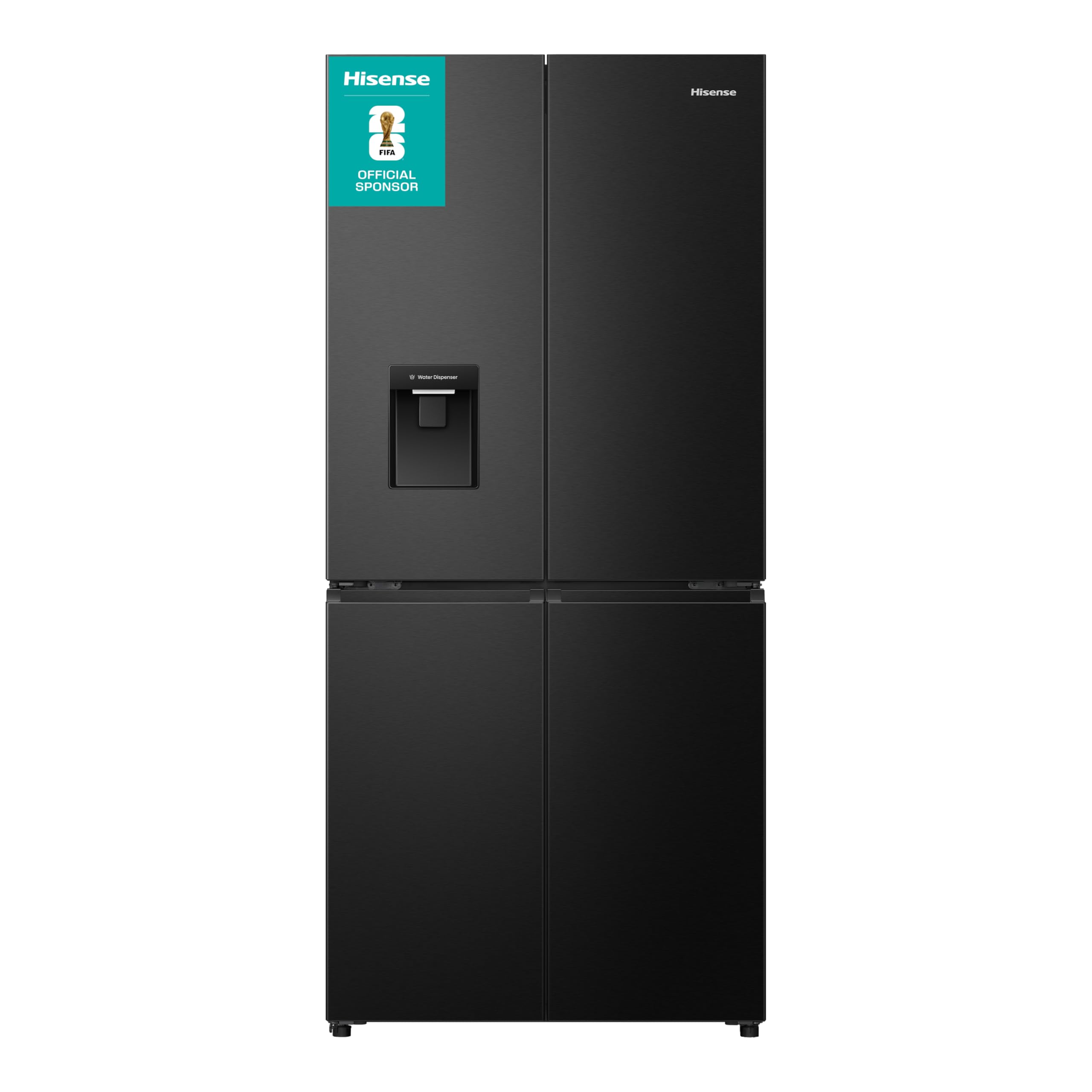 RQ5P470SMFE Wifi Connected American Fridge Freezer Cross Door with Water Dispenser, No Frost, 482 liters, Black Stainless Steel - E Rated, Noise level: 37 decibels, H178.5 x W79.4 x D69.8 (cm)