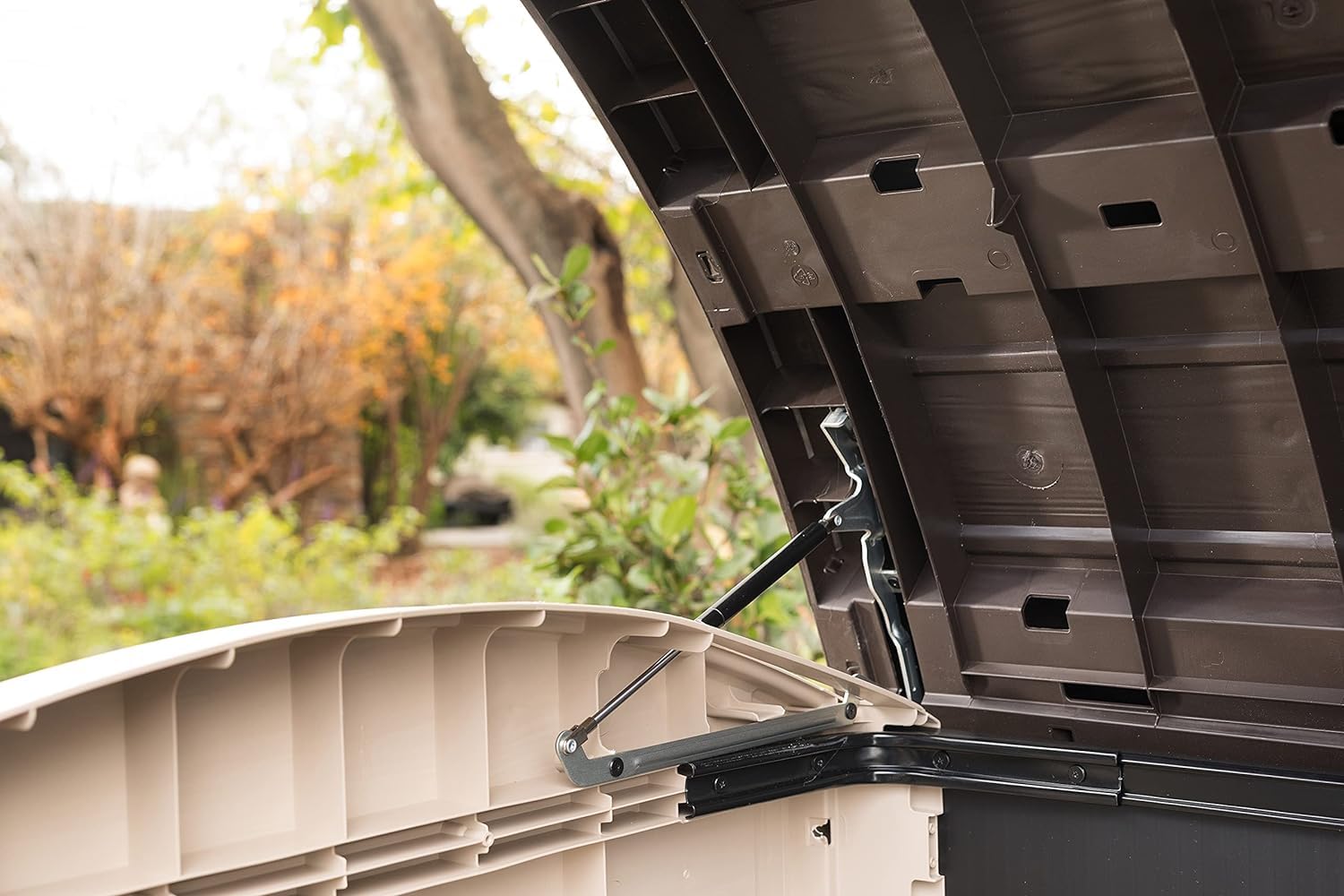 Store It Out Ultra Outdoor Garden Storage Shed, 177 x 113 x 134 cm - Beige and Brown