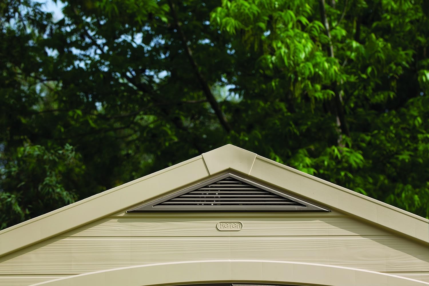 Factor 8 x 6 ft Outdoor Storage Shed, Beige/Brown