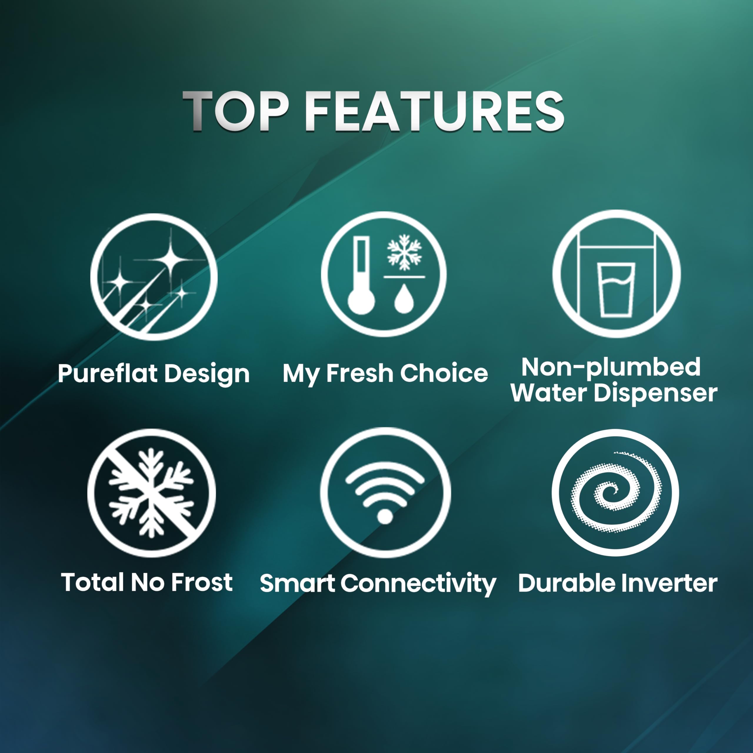 RQ5P470SMFE Wifi Connected American Fridge Freezer Cross Door with Water Dispenser, No Frost, 482 liters, Black Stainless Steel - E Rated, Noise level: 37 decibels, H178.5 x W79.4 x D69.8 (cm)