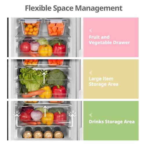 RCB169BL2UK(E) 174 Litre Freestanding Fridge Freezer, Low Frost, Adjustable thermostat, Energy Saving LED lights, Reversible Door Hinge, Low Noise- Black