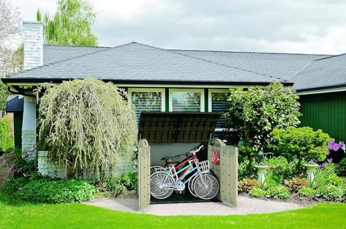 Store It Out Ultra Outdoor Garden Storage Shed, 177 x 113 x 134 cm - Beige and Brown