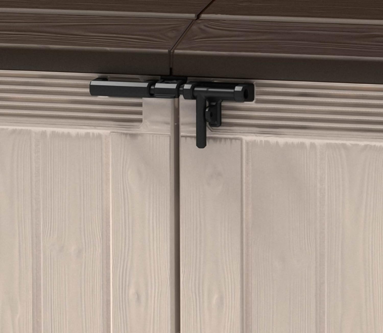 Store It Out Ultra Outdoor Garden Storage Shed, 177 x 113 x 134 cm - Beige and Brown