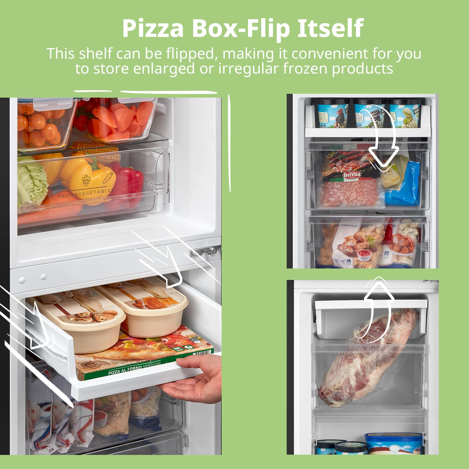 RCB169BL2UK(E) 174 Litre Freestanding Fridge Freezer, Low Frost, Adjustable thermostat, Energy Saving LED lights, Reversible Door Hinge, Low Noise- Black