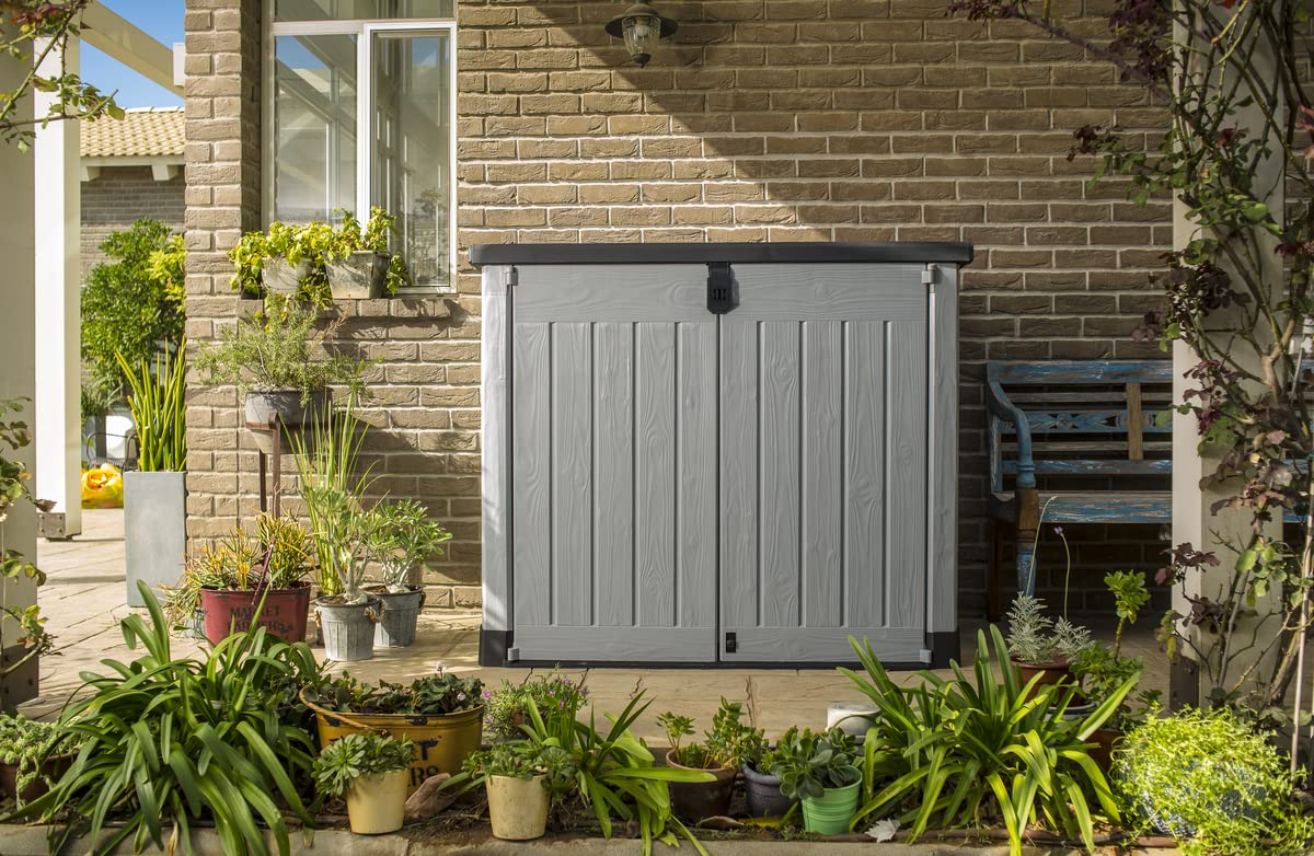 Store It Out Pro Outdoor Garden Furniture Storage Shed Grey| Fade Free | All Weather Resistant | Safe and Secure | Zero Maintenance | 5 year Warranty