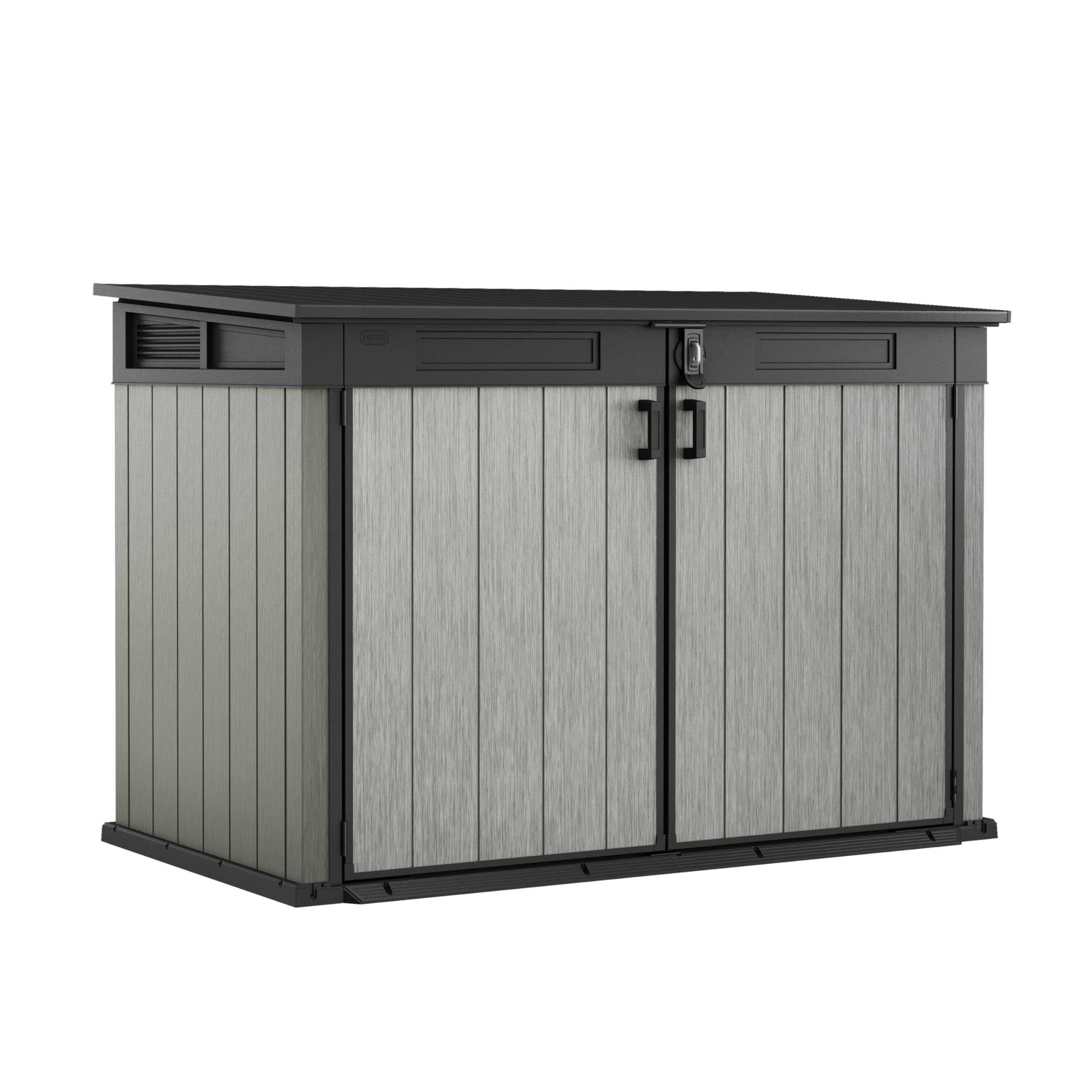 Grande Store Outdoor Double Door Garden Furniture Storage Shed Grey Duotech+ Wood Look and Feel | Fade Free | All Weather Resistant | Safe and Secure | Zero Maintenance
